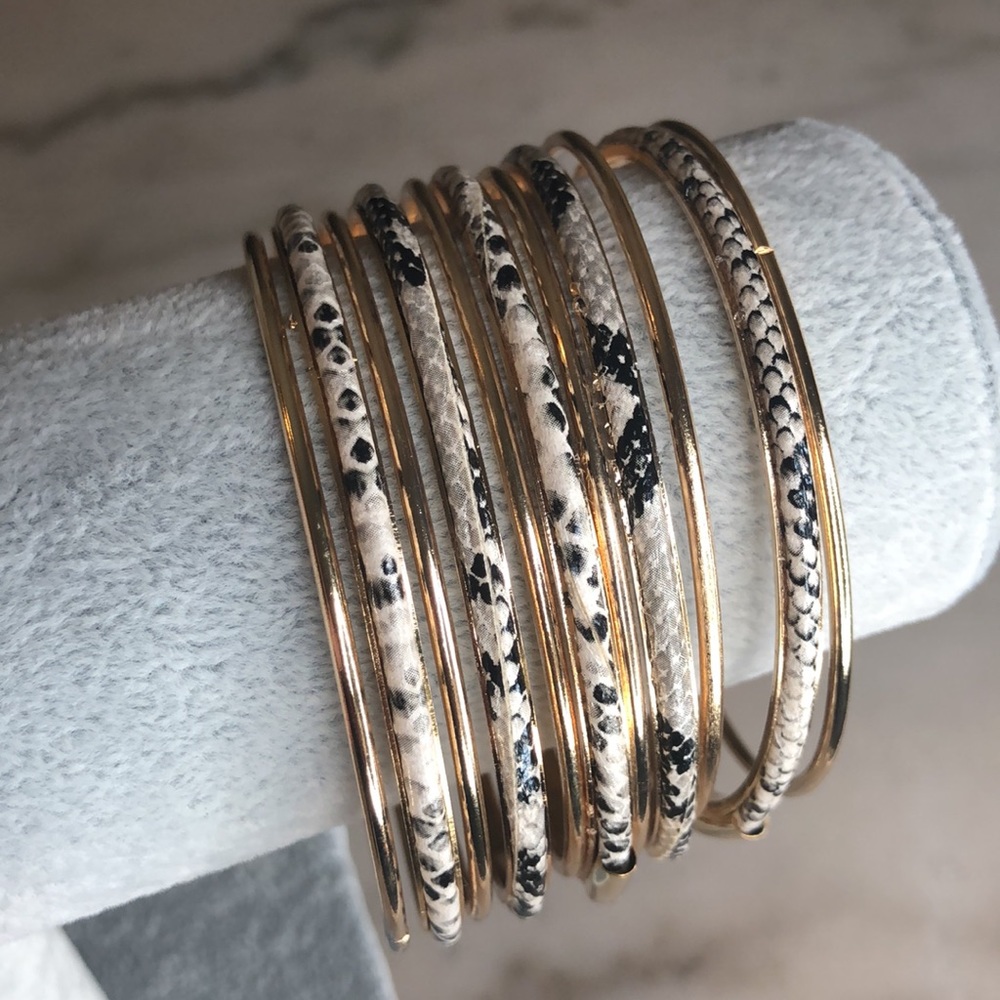 Snake skin Bangle bracelets
